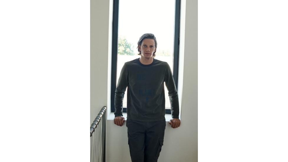 Ecoalf Berdesalf Long Sleeve T-Shirt - Mens, Dark Khaki, Extra Large, GATSBERDE8062MW21-106-XL