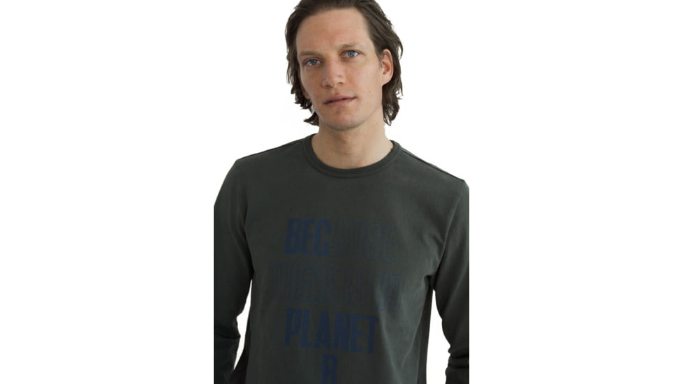 Ecoalf Berdesalf Long Sleeve T-Shirt - Mens, Dark Khaki, Extra Large, GATSBERDE8062MW21-106-XL