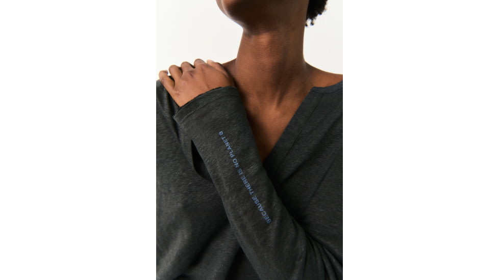 Ecoalf Litalf Long Sleeve T-Shirt - Womens, Asphalt, XL, GATSLITAL1280WS22-303-XL