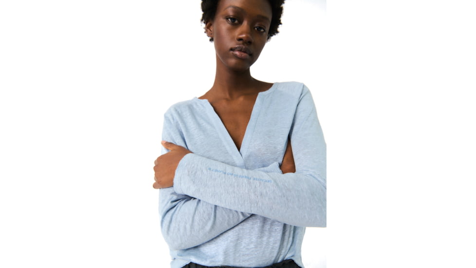 Ecoalf Litalf Long Sleeve T-Shirt - Womens, Dusty Blue, XL, GATSLITAL1280WS22-345-XL