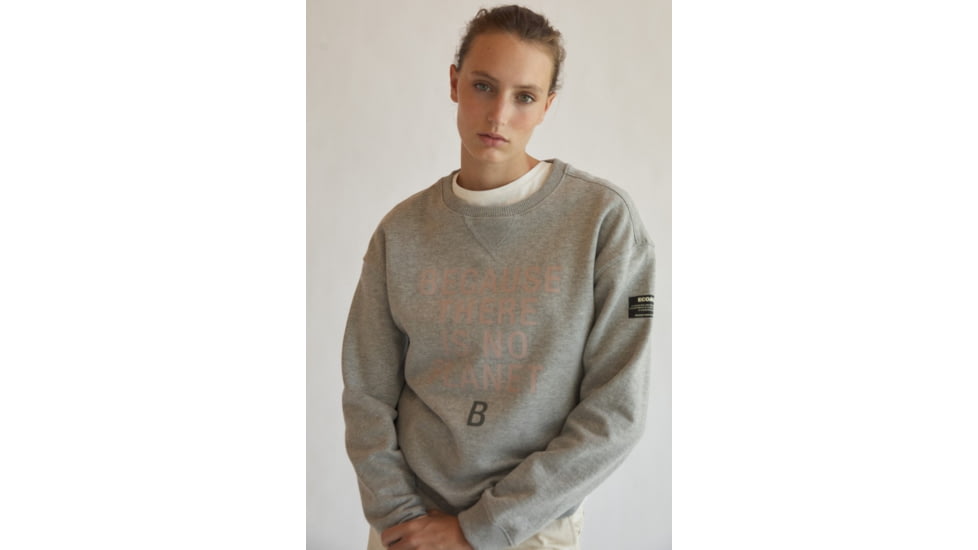 Ecoalf Llanesalf Because Sweatshirt - Womens, Grey Melange, Extra Small, GASTLLANE8002WW21-302-XS