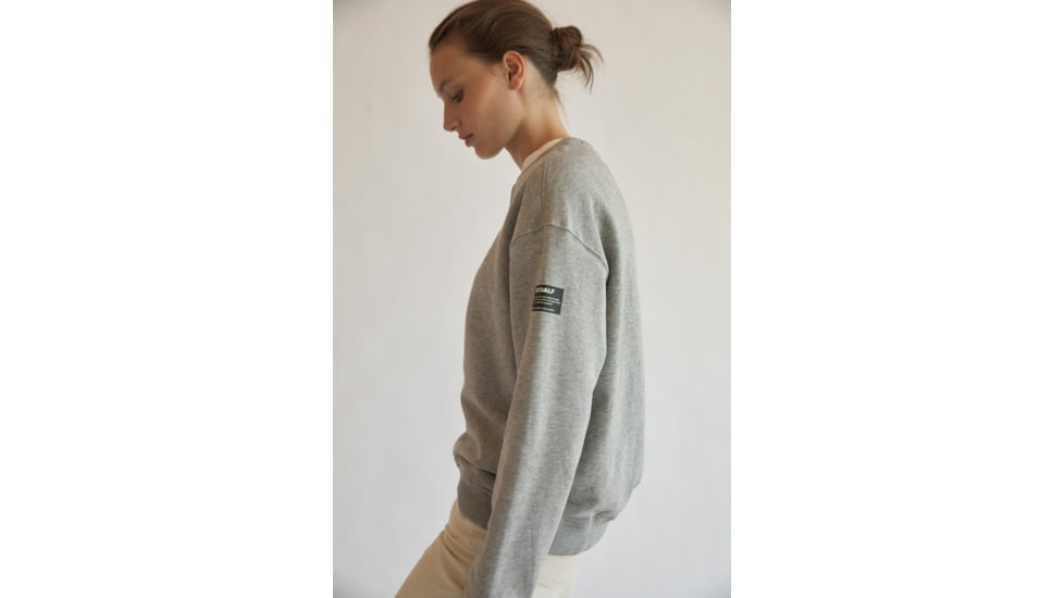 Ecoalf Llanesalf Because Sweatshirt - Womens, Grey Melange, Extra Small, GASTLLANE8002WW21-302-XS