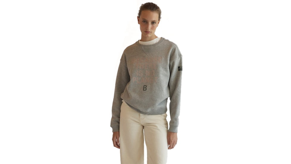 Ecoalf Llanesalf Because Sweatshirt - Womens, Grey Melange, Extra Small, GASTLLANE8002WW21-302-XS