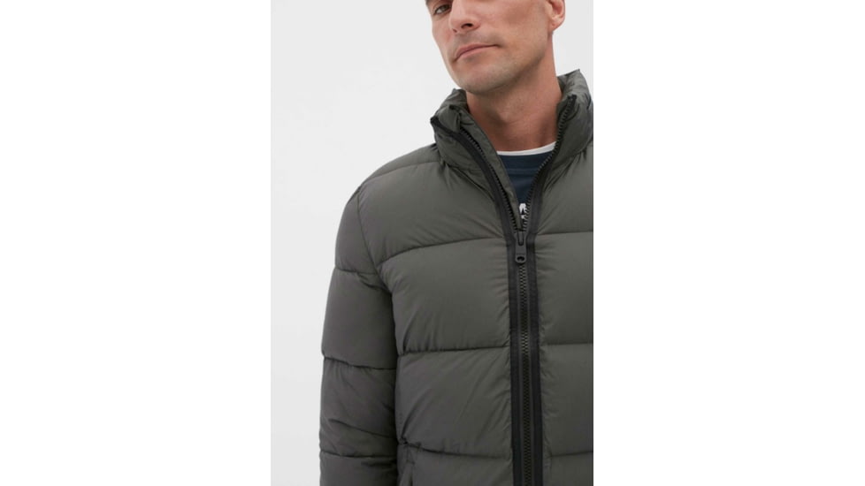 Ecoalf Phil Down Coat - Mens, Dark Khaki, Large, GAJKPHILD4070MW19-106-L