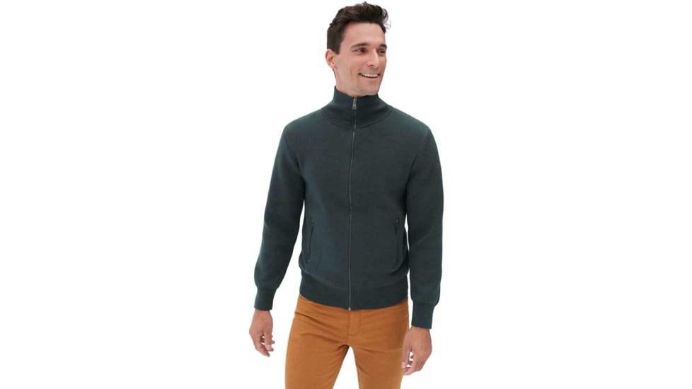 Ecoalf Sam Zip Through - Mens, Green, Large, GAKNSAMZIYR14MW19-121-L