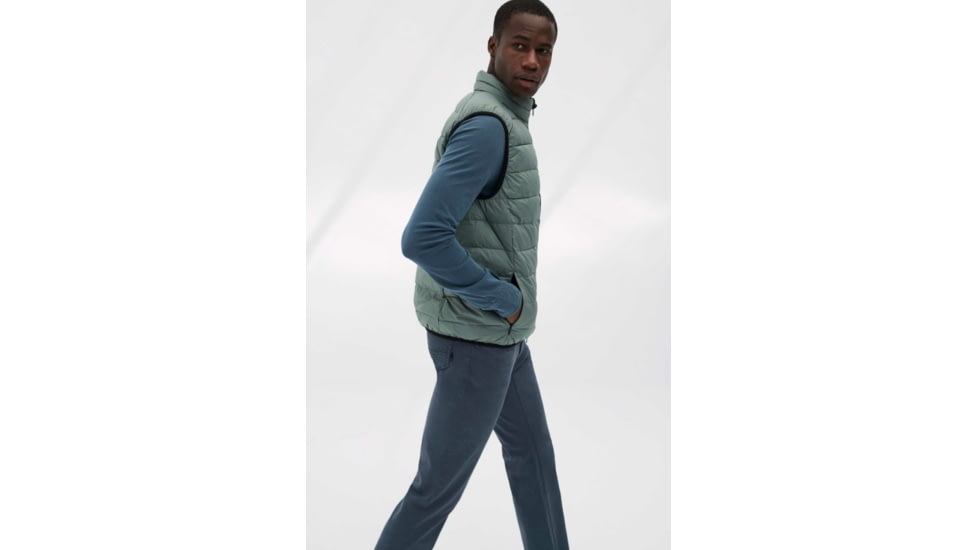 Ecoalf St. Moritz Down Vest - Mens, Green Shadow, Small, GAJKSTMOR4070MW19-127-S