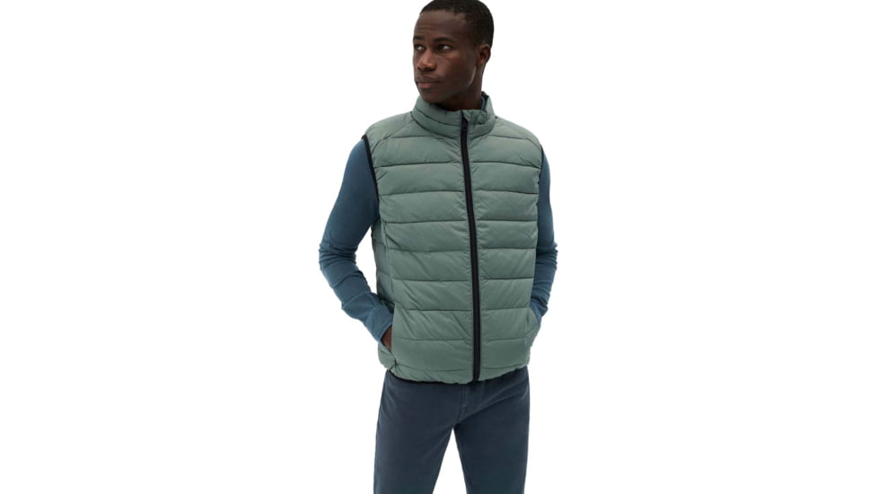 Ecoalf St. Moritz Down Vest - Mens, Green Shadow, Small, GAJKSTMOR4070MW19-127-S