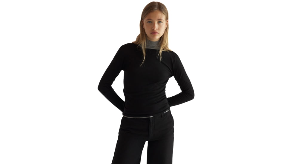 Ecoalf Vielhalf Round Seamless - Womens, Black, Large, GAKNVIELR6260WW21-319-L