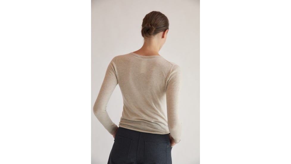 Ecoalf Vielhalf Round Seamless - Womens, Linen Melange, Small, GAKNVIELR6260WW21-340-S