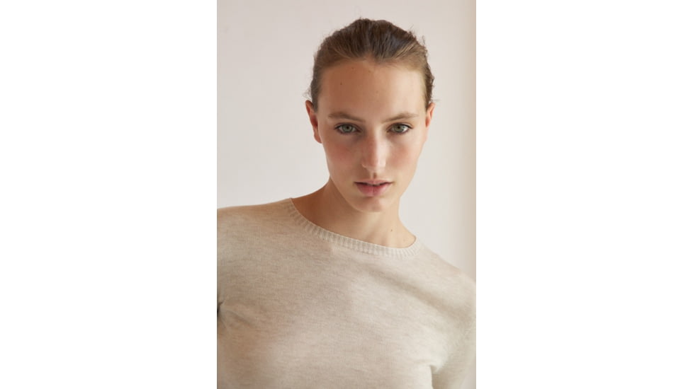 Ecoalf Vielhalf Round Seamless - Womens, Linen Melange, Small, GAKNVIELR6260WW21-340-S