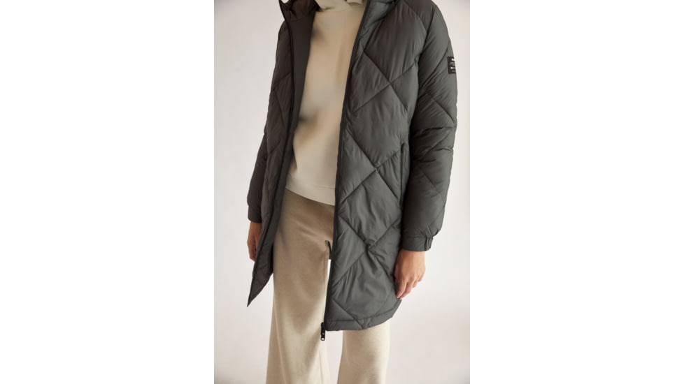 Ecoalf Vintagalf Diamonds Jacket - Womens, Dark Khaki, Medium, GAJKVINTA4070WW21-106-M