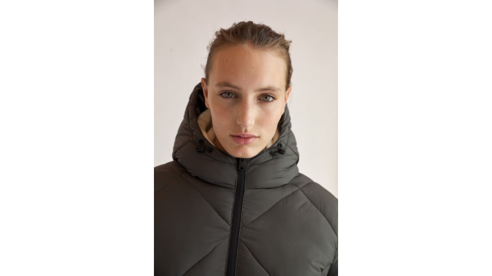 Ecoalf Vintagalf Diamonds Jacket - Womens, Dark Khaki, Medium, GAJKVINTA4070WW21-106-M