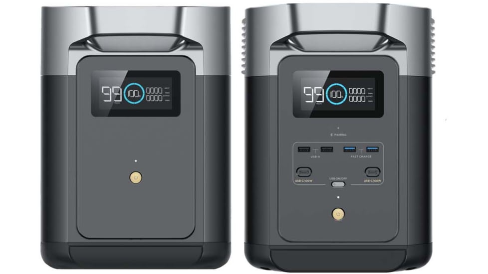 EcoFlow DELTA 2 + DELTA 2 Smart Extra Battery, Black, DELTA2-DELTA2EB
