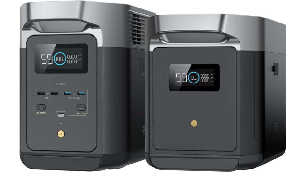 EcoFlow DELTA 2 + DELTA Max Smart Extra Battery, Black, DELTA2-DELTAMaxEB