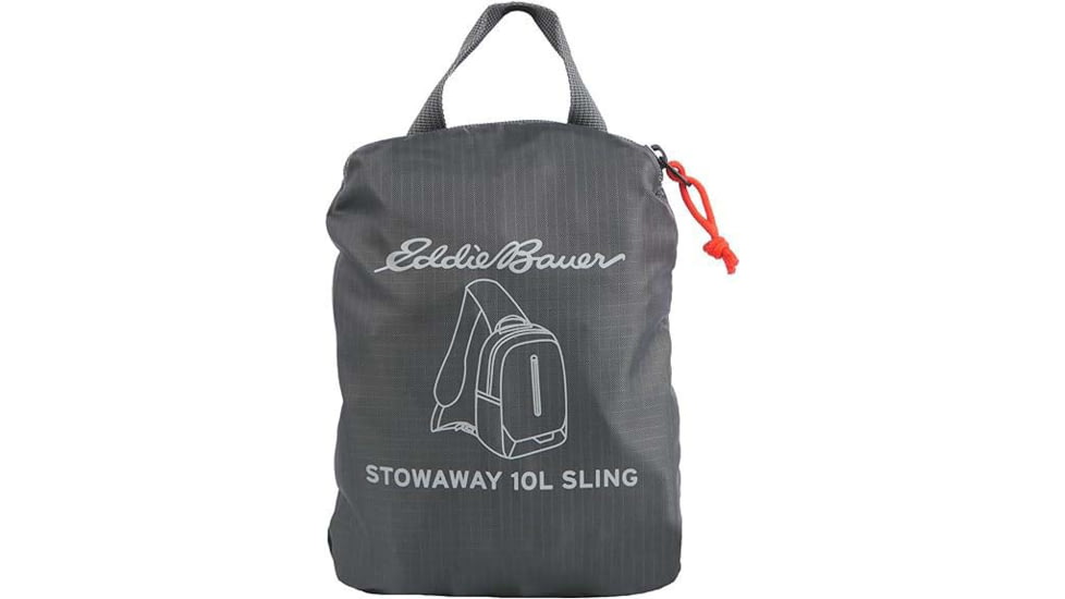 Eddie Bauer Stowaway Packable 10L Shoulder Sling, Dark Smoke, EBB3004-044