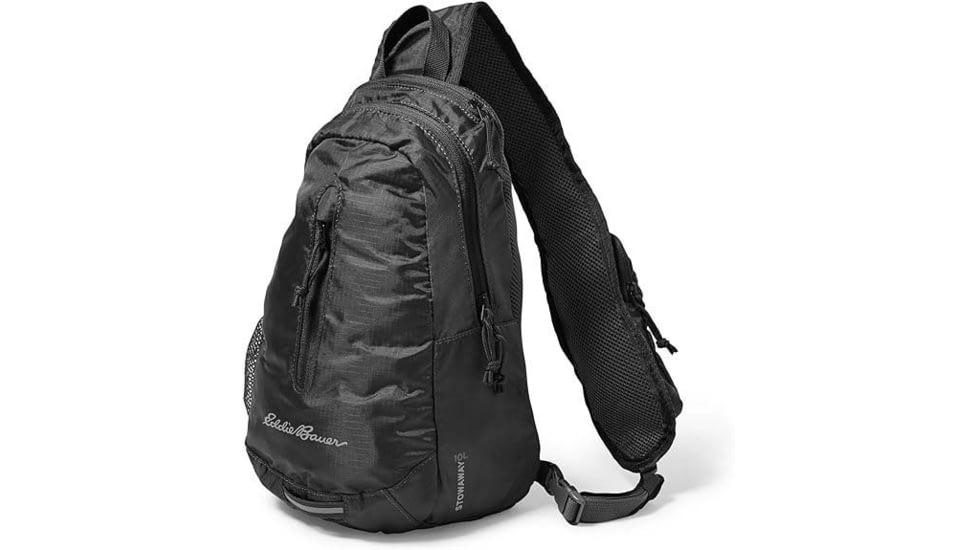 Eddie Bauer Stowaway Packable 10L Shoulder Sling, Onyx, EBB3004-031