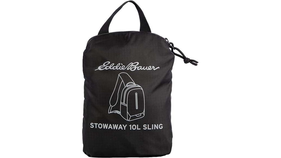 Eddie Bauer Stowaway Packable 10L Shoulder Sling, Onyx, EBB3004-031