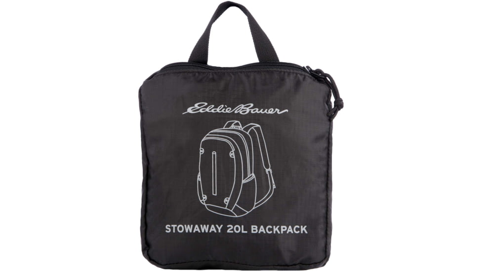 Eddie Bauer Stowaway Packable 20L Backpack, Onyx, EBB3001-031