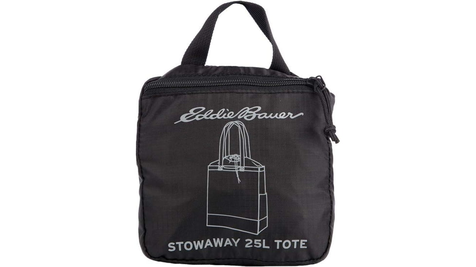 Eddie Bauer Stowaway Packable 25L Cinch Tote, Onyx, EBB3002-031