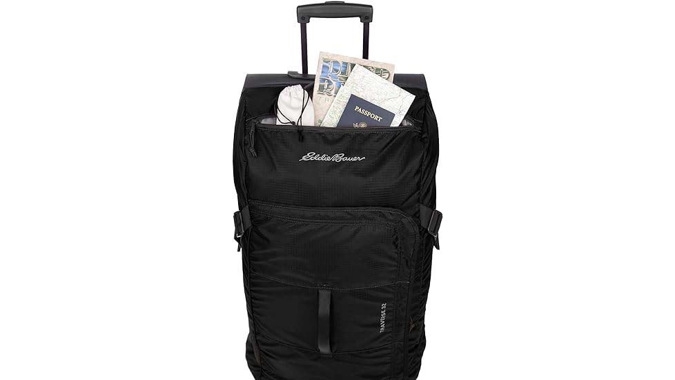 Eddie Bauer Traverse 32 78L Rolling Duffel Bag, Black, EBB4001-001