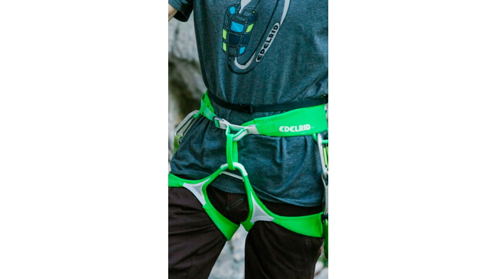 Edelrid Ace II Harnesses, Neon Green, Large, 749110074990