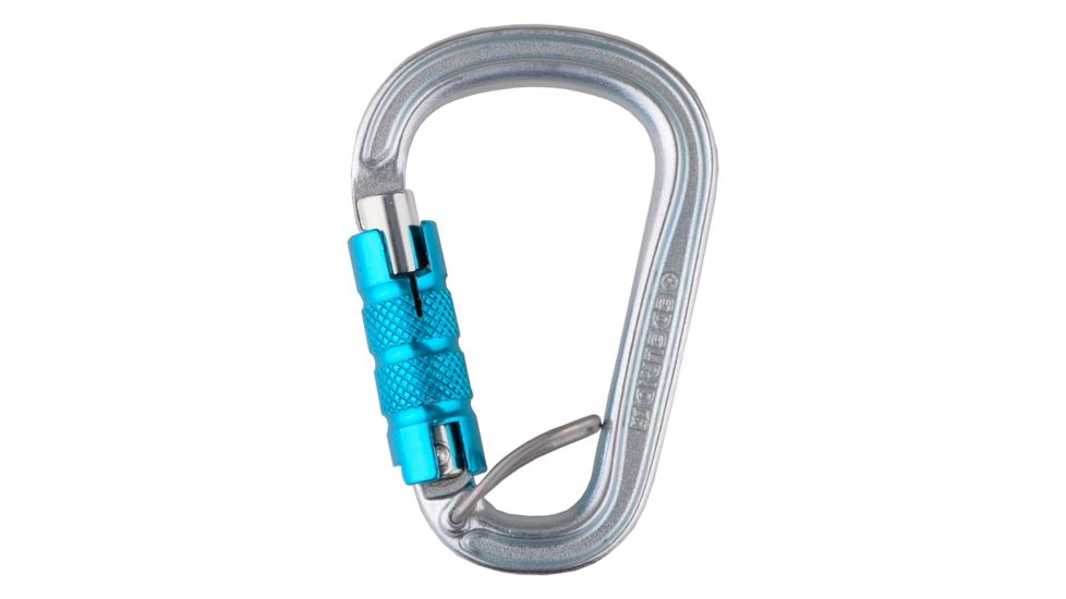 Edelrid HMS Bruce Steel Triple FG Carabiner, Icemint, 737100003290