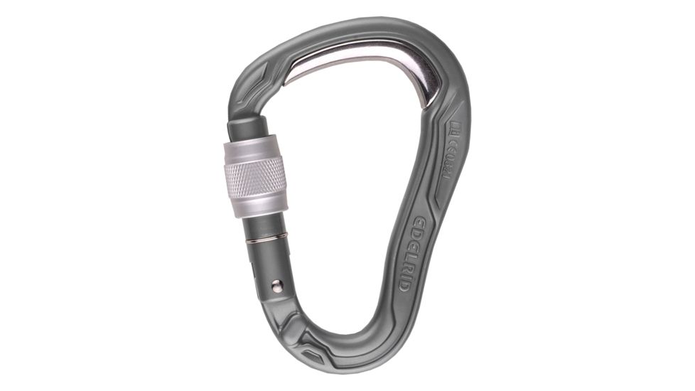 Edelrid HMS Bulletproof Screw Carabiner, Slate, 738120006630