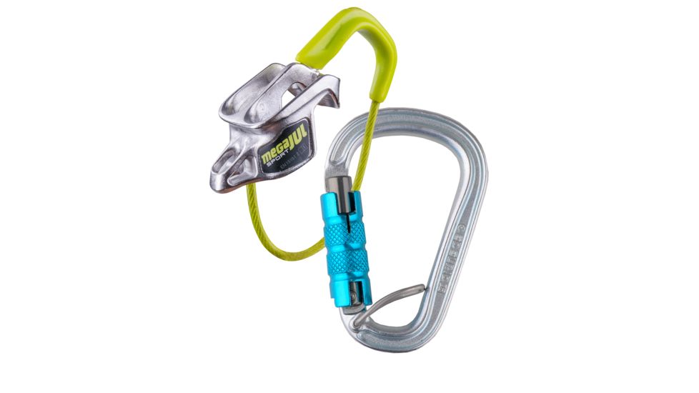 Edelrid MegaJul Sport + HMS Bruce Steel Triple FG Belay Device, Icemint, 737360003290