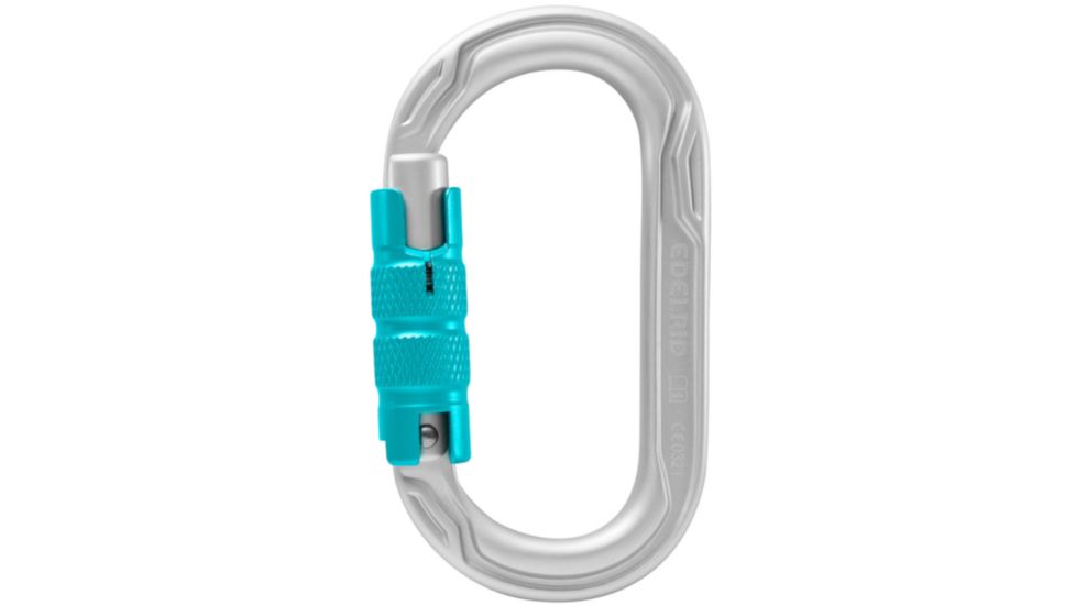 Edelrid Oval Power 2500 Climbing Carabiners, Silver, Triple Lock, 852050000060