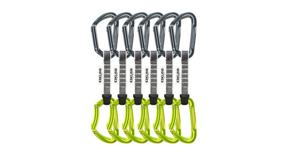 Edelrid Pure Set 6-Pack Quickdraw, Slate/Oasis, 10cm, 737910106270