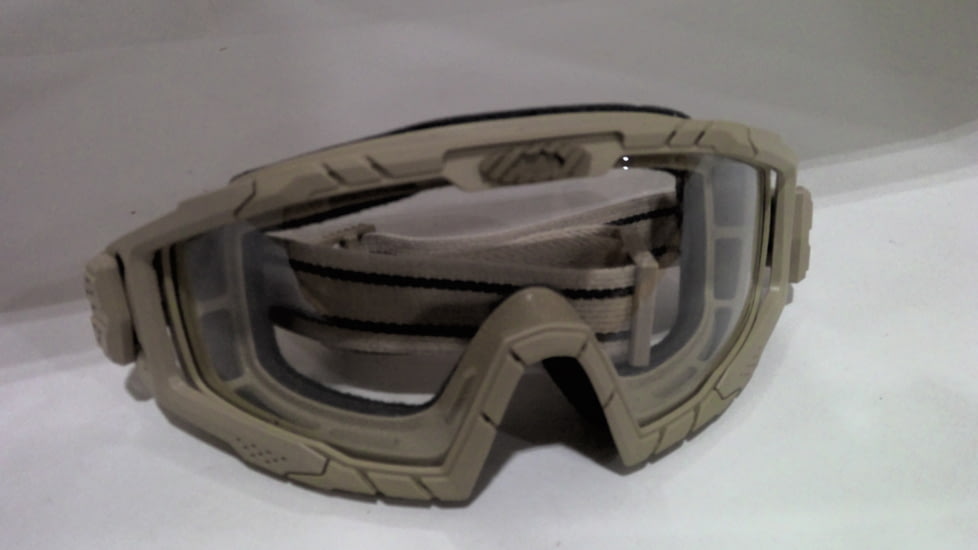EDEMO Oakley SI Ballistic 2.0 Goggles, Dark Bone Frame, Clear Lens OO7035-05, EDEMO1