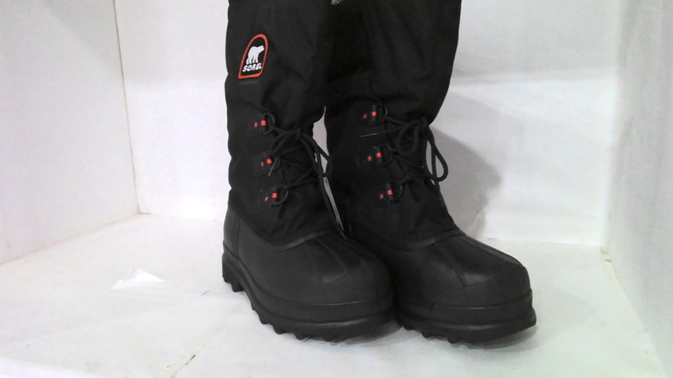 EDEMO Sorel Glacier XT Winter Boot - Mens, Black/Red Quartz, 9 US, 1573891010-9, EDEMO1