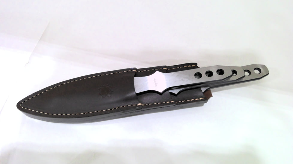 EDEMO Spyderco SpyderThrowers Set of 3 Throwing Knives Plain Edge Fixed Blade Knives 9in, Black, Small, TK01SM, EDEMO1