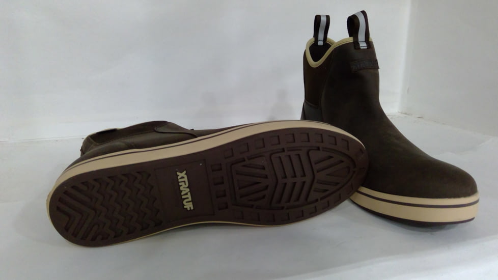 EDEMO Xtratuf Leather 6in Ankle Deck Boot - Men's, Chocolate, 12, XAL-900-BRN-120, EDEMO1