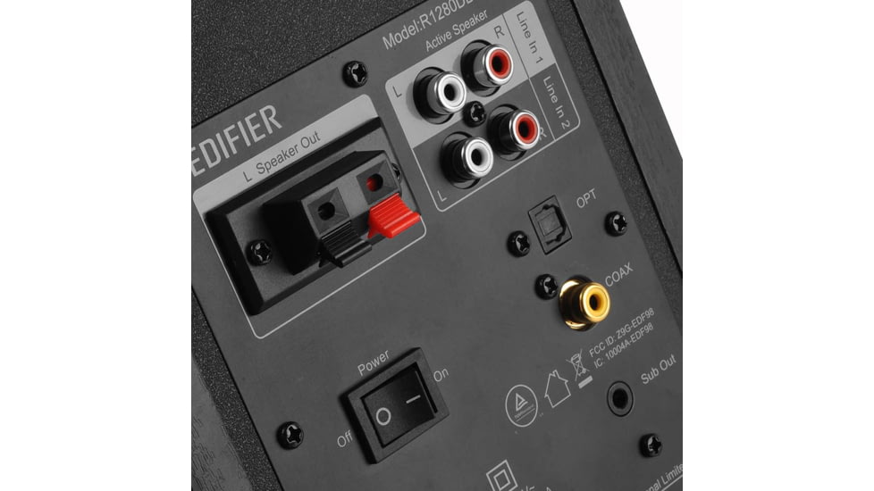 Edifier R1280DBs Powered Bookshelf Bluetooth Speakers, Black, 4004964