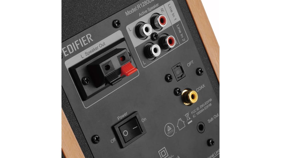 Edifier R1280DBs Powered Bookshelf Bluetooth Speakers, Brown, 4005046