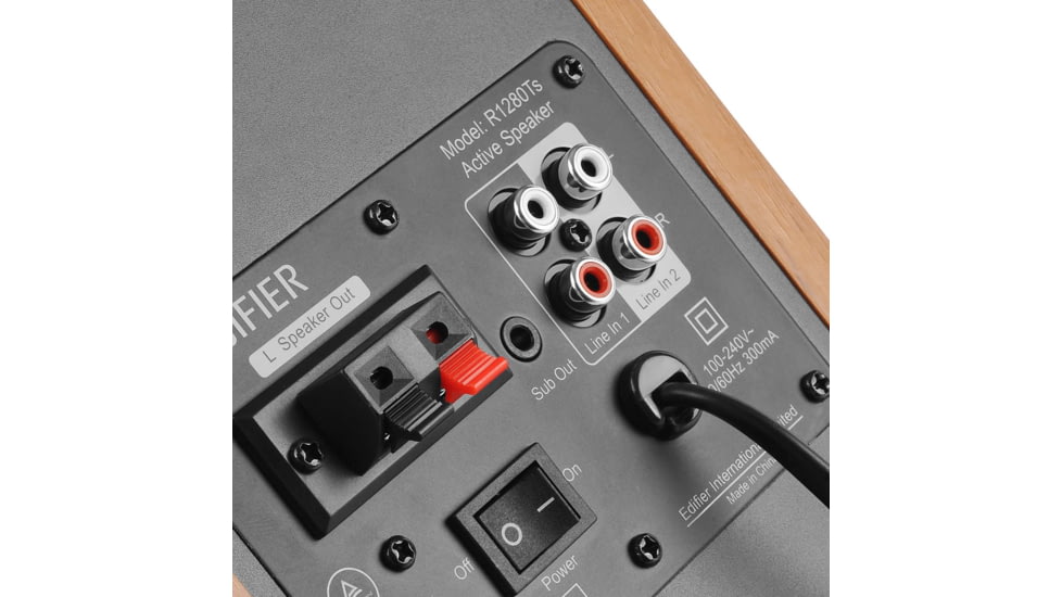 Edifier R1280Ts Powered Bookshelf Speaker, Brown, 4004957