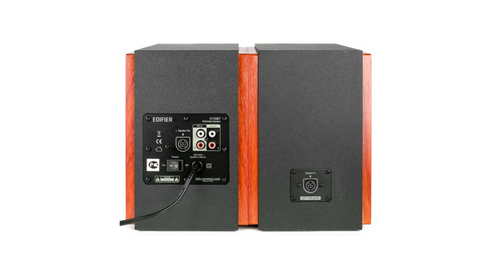 Edifier R1700BT Powered Bluetooth Bookshelf Speakers, Brown, 4001352