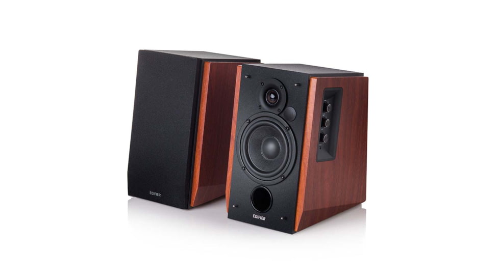 Edifier R1700BT Powered Bluetooth Bookshelf Speakers, Brown, 4001352