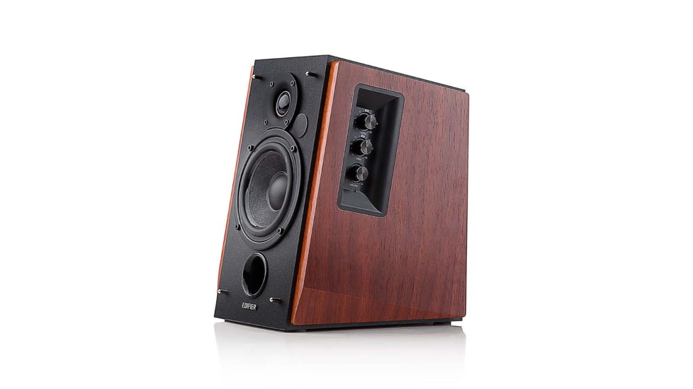 Edifier R1700BT Powered Bluetooth Bookshelf Speakers, Brown, 4001352
