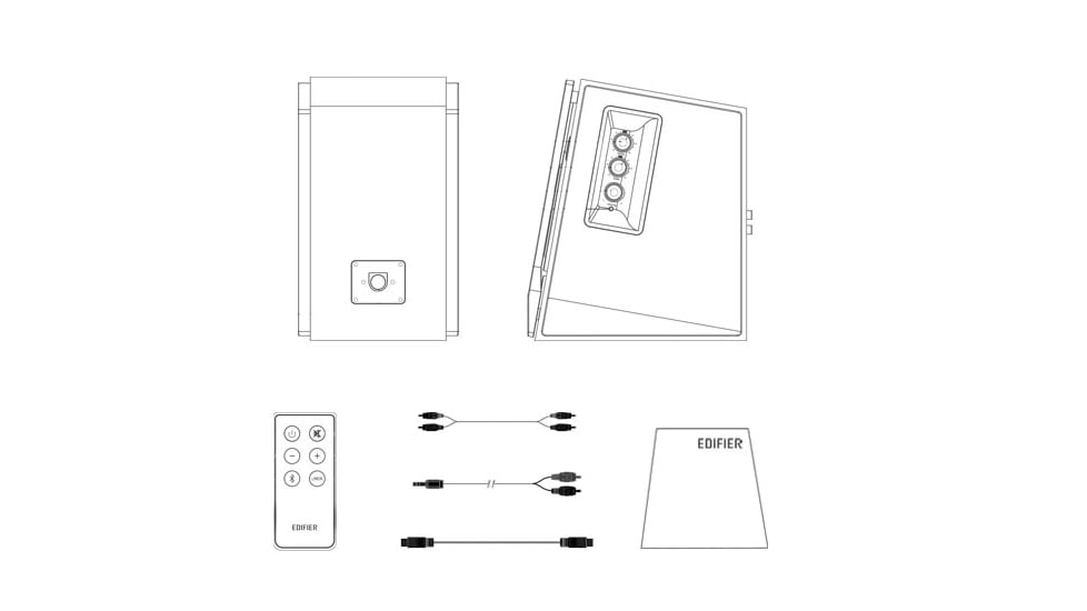 Edifier R1700BT Powered Bluetooth Bookshelf Speakers, Brown, 4001352