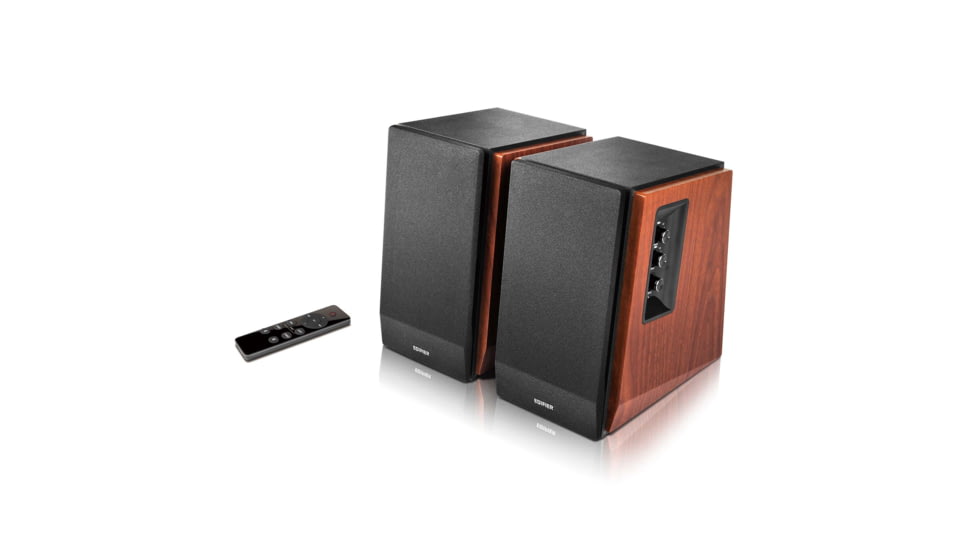 Edifier R1700BTs Powered Bluetooth Bookshelf Speakers, Brown, 4004971