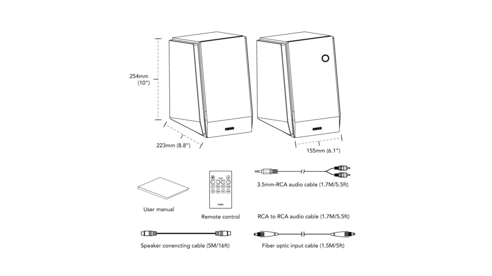 Edifier R1850DB Powered Bookshelf Speakers, Black, 4003295