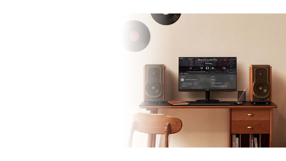 Edifier S1000W Wifi Hi-Fi Bookshelf 2.0Speakers, Brown, 4006111