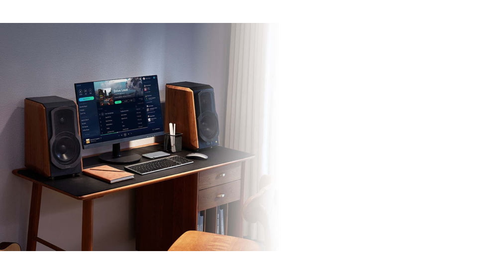 Edifier S1000W Wifi Hi-Fi Bookshelf 2.0Speakers, Brown, 4006111