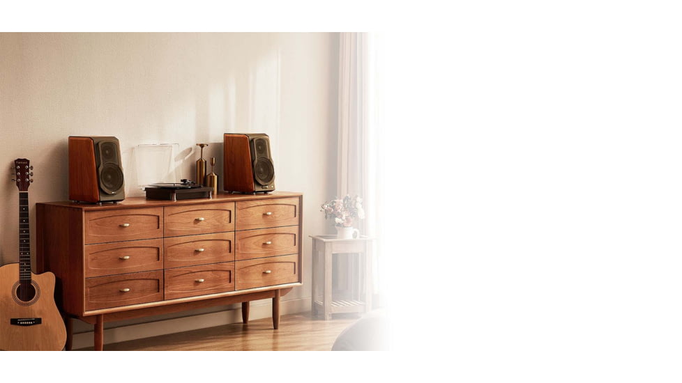 Edifier S1000W Wifi Hi-Fi Bookshelf 2.0Speakers, Brown, 4006111