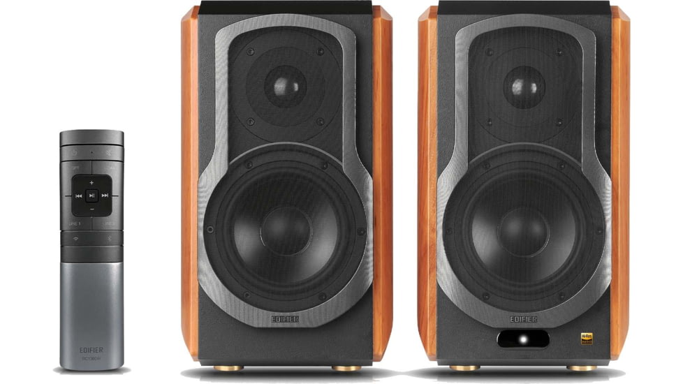 Edifier S1000W Wifi Hi-Fi Bookshelf 2.0Speakers, Brown, 4006111