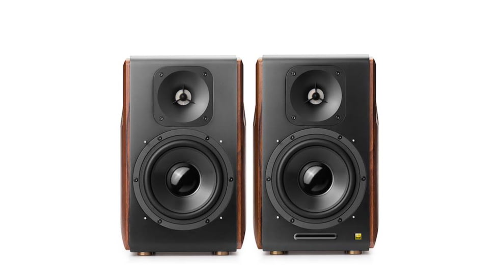 Edifier S3000 Pro Powered Wireless Bookshelf Speakers, Brown, 4004421