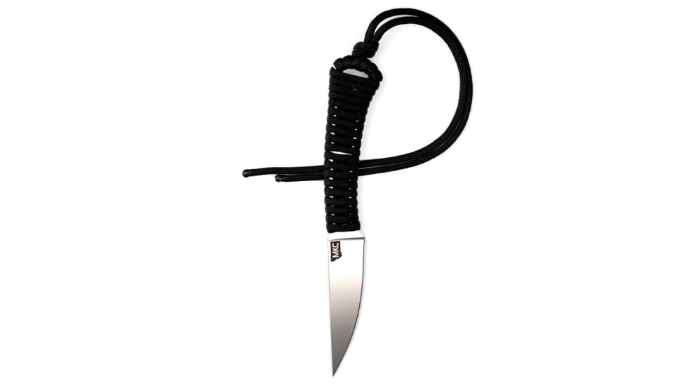 Montana Knife Company Magnacut Mini-Speedgoat Fixed Blade Knives, 2.875 inch, Magnacut Stainless Steel, Fixed Blade, Paracord Handle, Black, 6.75 inch, MKC-000364
