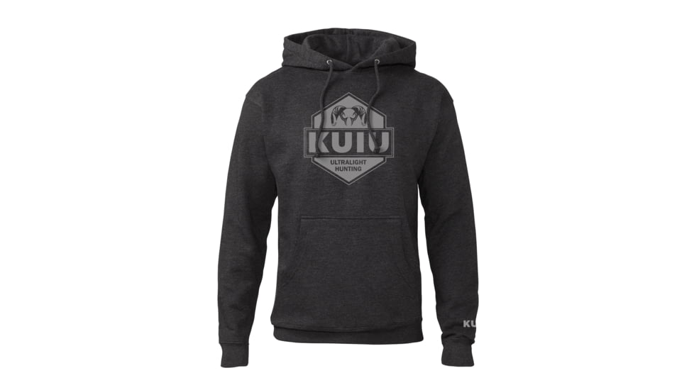 Kuiu Logo Badge Hoodie - Men's, Charcoal, 3XL, Cotton, Adult, Male, 7499521130654